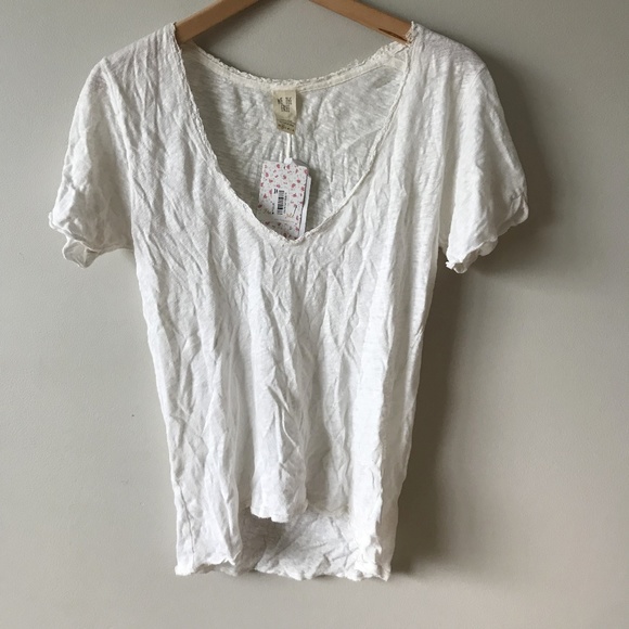 Free People White Short Sleeve Saturday Tee - Picture 7 of 8